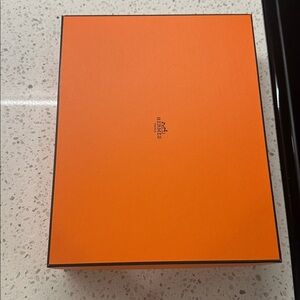 Hermes shoe box and ribbon fits women’s sandals, scarf, top ready for gifting